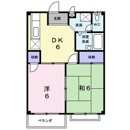 セピアハイツアラキＡの物件間取画像